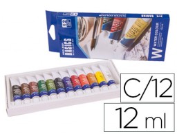 12 tubos 12ml. pintura acuarela Artist colores surtidos